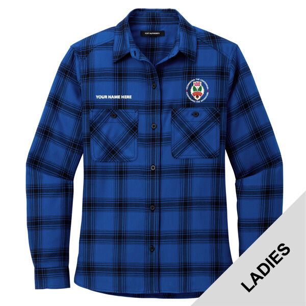 LW669 - EMB - W113E004 - Ladies Flannel Shirt Thumbnail